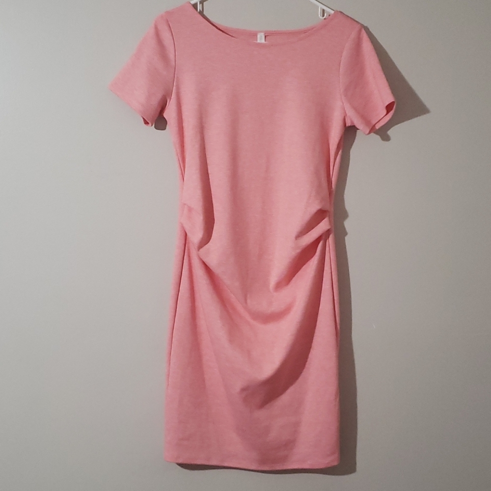 Pink Blush Maternity peach dress
